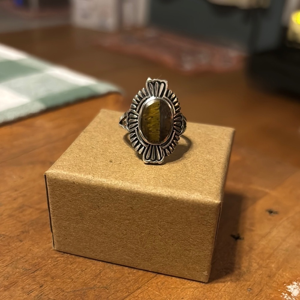 Tiger Eye Sterling Silver Ring